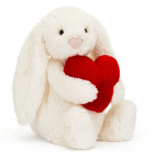 Bashful Red Heart Bunny