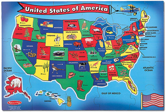 USA Map 51 Pc Floor Puzzl
