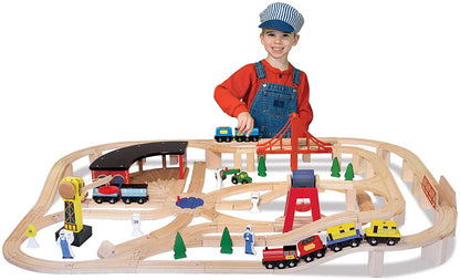 Wooden Railway Train Set