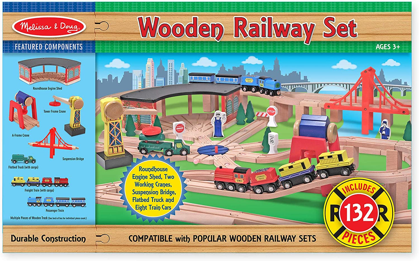 Wooden Railway Train Set