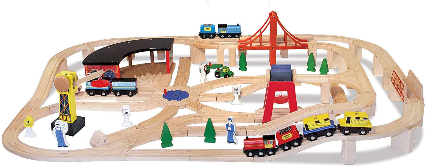 Wooden Railway Train Set
