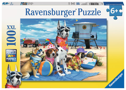 100pc Dogs on Beach Puzzl
