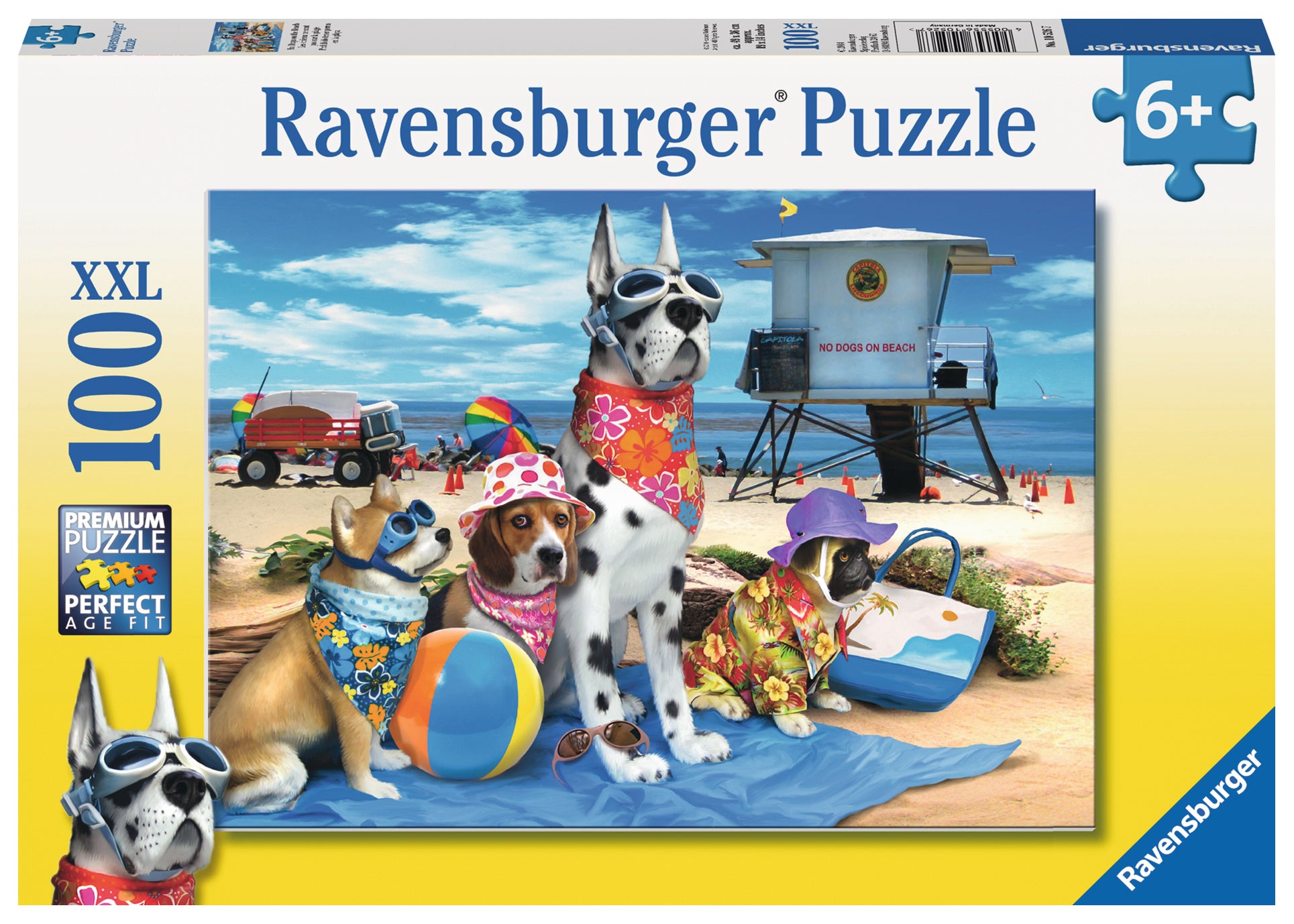 100pc Dogs on Beach Puzzl