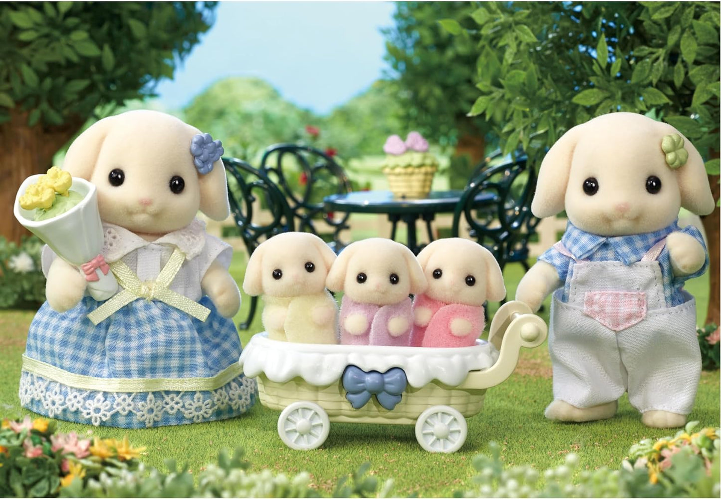 Calico Critters Flora Rabbit Family