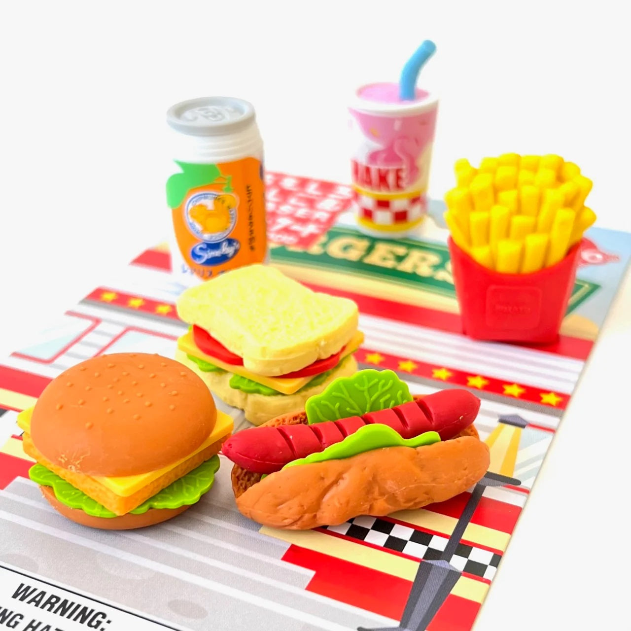 Fast Food Eraser Card Set