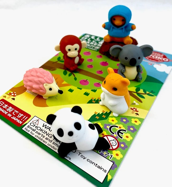 Kawaii Animal Eraser Set