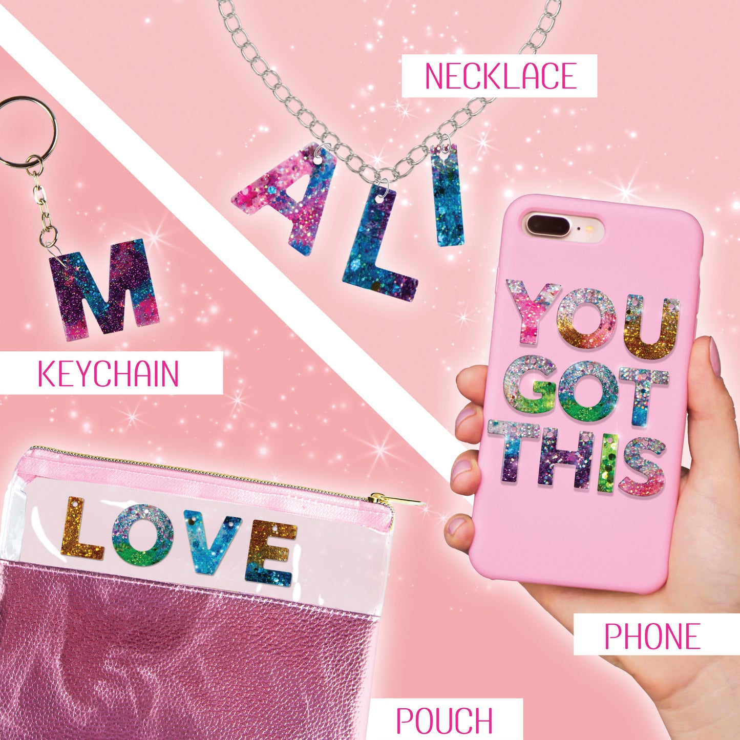 Resin Letter Charm Set*