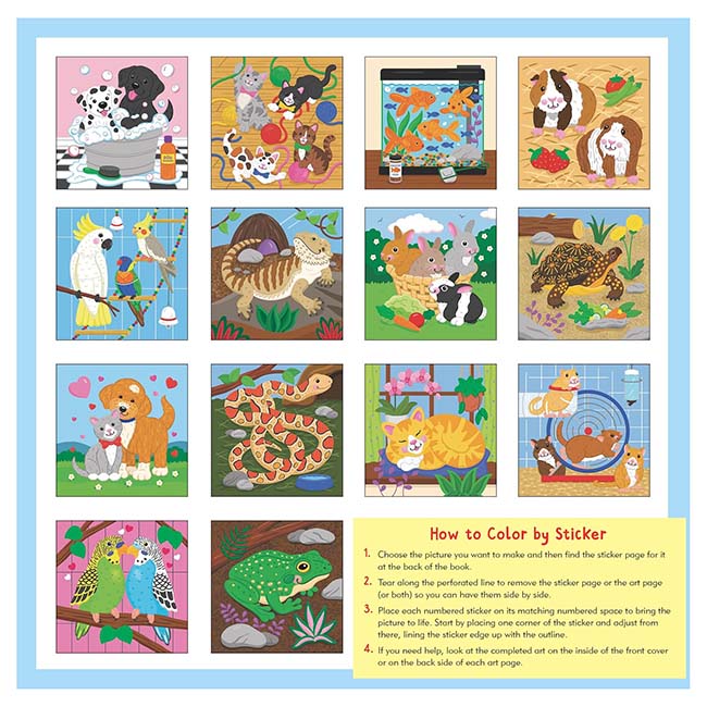 My First Color-by-Sticker Book Pets