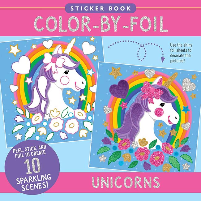 Color-By-Foil Sticker Book Unicorns-1
