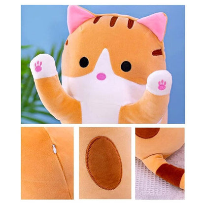 Long Orange Tabby Cat Pillow