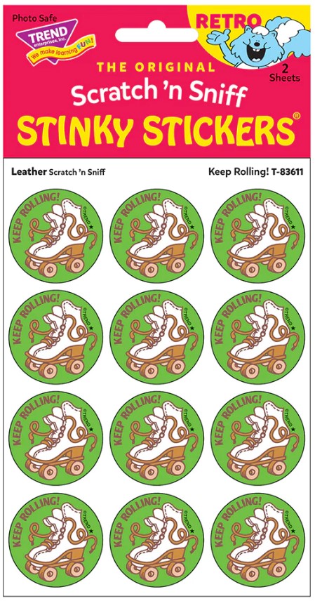 Keep Rolling! Leather Scratch 'n Sniff Stinky Stickersgö¼-½